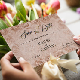 Antieke Bloemige Rustieke Trouw 'Save The Date' Save The Date