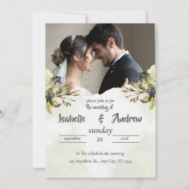 Antieke bloemige trouwkaart om de datum te reserve save the date