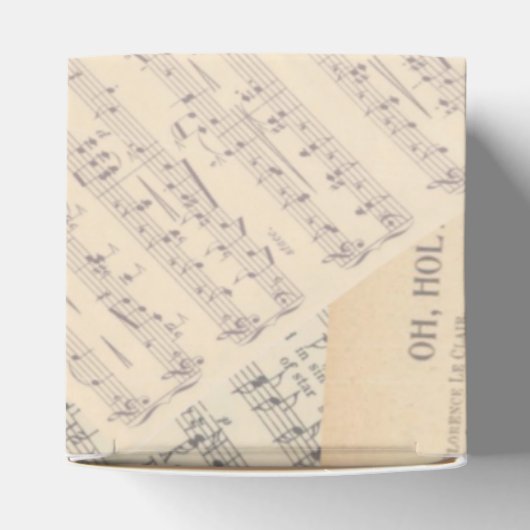 Antieke bloemige trouwmuziek  bedankdoosjes (Bovenkant)