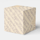 Antieke bloemige trouwmuziek bedankdoosjes (Achterkant)