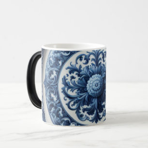 Antieke bloemmotief kleur veranderende koffiemok magische mok