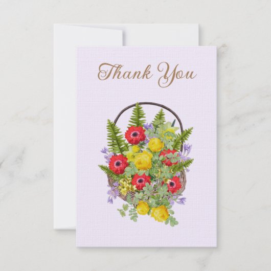Antieke bloemstuk cadeau bedankkaart (Voorkant)
