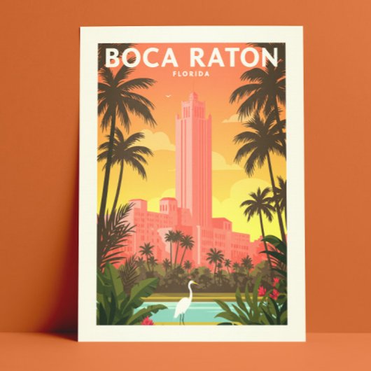 Antieke Boca Raton Florida Briefkaart