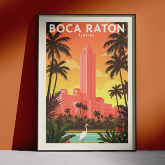 Antieke Boca Raton Florida Poster