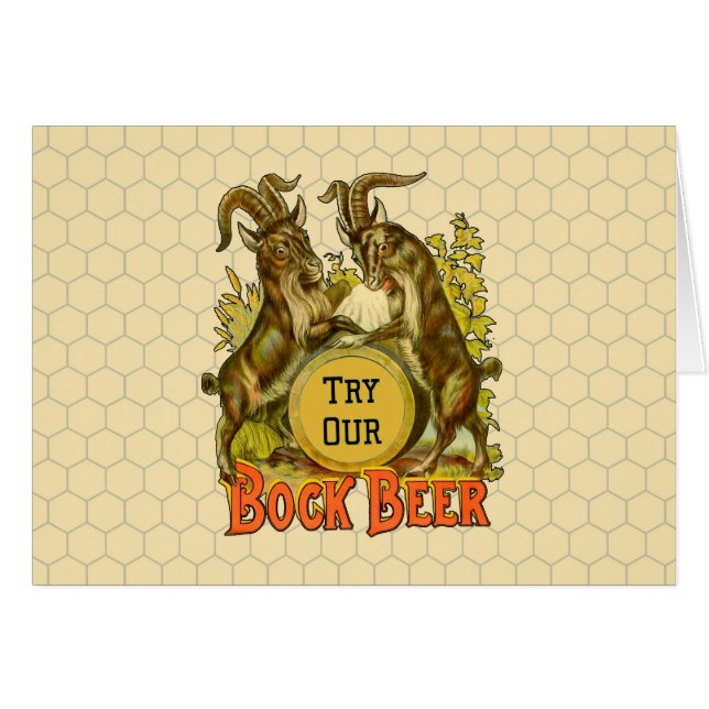 Antieke Bockbierposter: Oude Geit Saloon Bar  (Voorkant Horizontaal)
