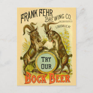 Antieke Bockbierposter: Oude Geit Saloon Bar Briefkaart