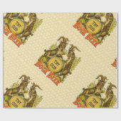 Antieke Bockbierposter: Oude Geit Saloon Bar Cadeaupapier (Vlak)