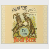 Antieke Bockbierposter: Oude Geit Saloon Bar Cadeaupapier (Vlak)