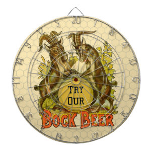 Antieke Bockbierposter: Oude Geit Saloon Bar Dartbord