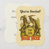 Antieke Bockbierposter: Oude Geit Saloon Bar Kaart (Voorkant / Achterkant)