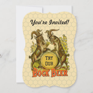 Antieke Bockbierposter: Oude Geit Saloon Bar  Kaart