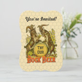 Antieke Bockbierposter: Oude Geit Saloon Bar Kaart (Staand voorkant)