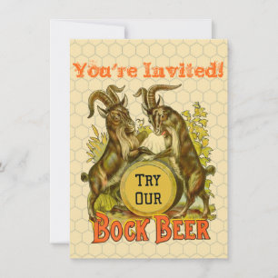 Antieke Bockbierposter: Oude Geit Saloon Bar  Kaart