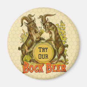 Antieke Bockbierposter: Oude Geit Saloon Bar Magneet