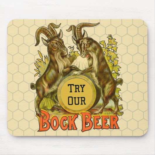 Antieke Bockbierposter: Oude Geit Saloon Bar Muismat (Voorkant)
