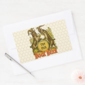 Antieke Bockbierposter: Oude Geit Saloon Bar Rechthoekige Sticker (Envelop)