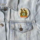 Antieke Bockbierposter: Oude Geit Saloon Bar Ronde Button 5,7 Cm (In situ)
