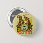 Antieke Bockbierposter: Oude Geit Saloon Bar Ronde Button 5,7 Cm (Voorkant /achterkant)