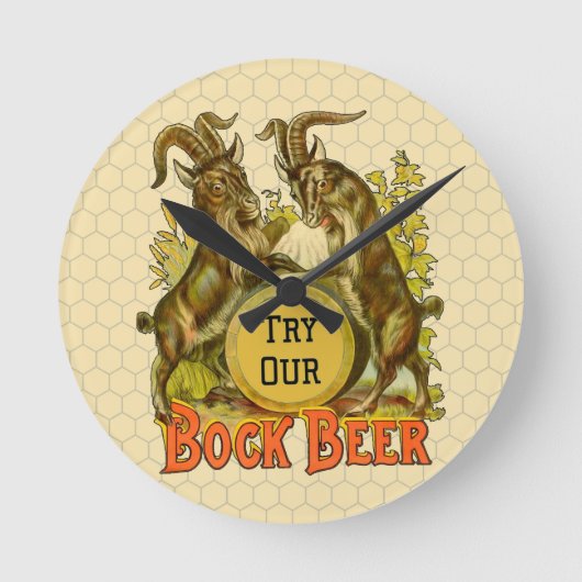 Antieke Bockbierposter: Oude Geit Saloon Bar Ronde Klok (Voorkant)