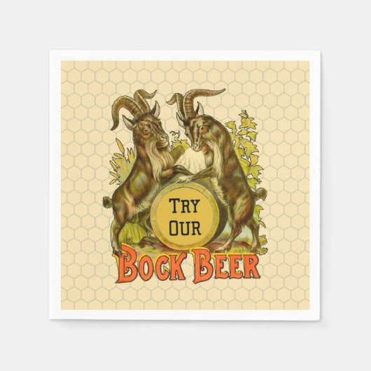 Antieke Bockbierposter: Oude Geit Saloon Bar Servet (Voorkant)