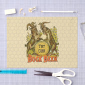 Antieke Bockbierposter: Oude Geit Saloon Bar Tissuepapier (Craft)