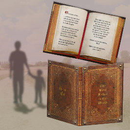 Antieke boek (aanpasbaar) Vaderdagkaart Kaart