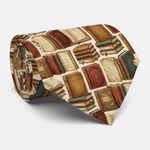 Antieke Boeken Patroon Bibliothecaris Antiquair  Stropdas
