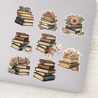 Antieke Boekencollectie Waterdicht Sticker