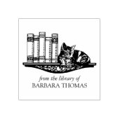 Antieke Boekenplank Kat Uit De Bibliotheek Van Rubberstempel (Afrduk)