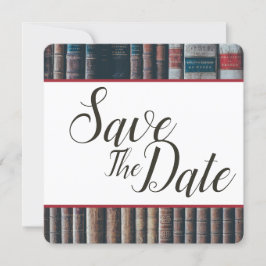 Antieke boekenwand 'Save The Date' Save The Date