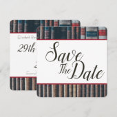 Antieke boekenwand 'Save The Date' Save The Date (Voorkant / Achterkant)