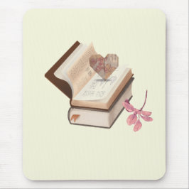 Antieke Boekesthetiek met Hartkaart & Botanische E Muismat