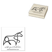 Antieke boerderij dier stier rubberstempel (Gestempeld)