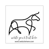 Antieke boerderij dier stier rubberstempel (Afrduk)