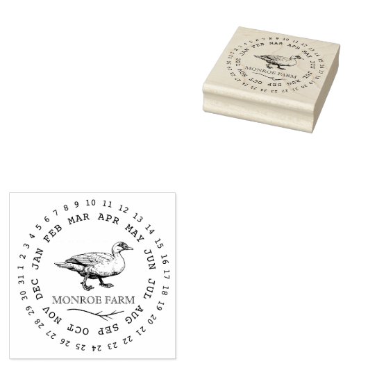 Antieke boerderij elegante Eendenei Karton Stempel (Gestempeld)