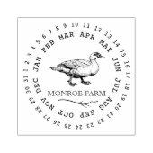 Antieke boerderij elegante Eendenei Karton Stempel (Afrduk)