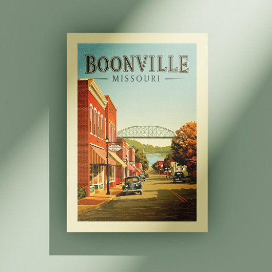 Antieke Boonville Missouri Briefkaart