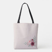 Antieke bordeauxroze moeder van de bruidegom  tote bag (Achterkant)