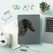 Antieke Borzoi-profiel uitgestanste vinyl sticker (iPad Cover)
