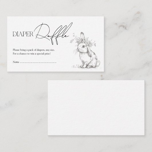 Antieke bos houten luierloterij informatiekaartje (Voorkant / Achterkant)