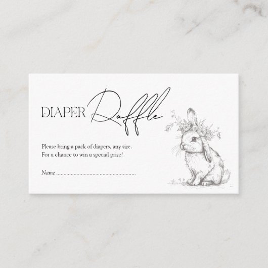 Antieke bos houten luierloterij informatiekaartje (Voorkant)