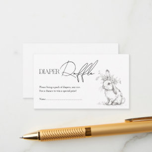 Antieke bos houten luierloterij informatiekaartje