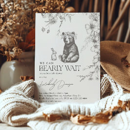 Antieke bos - We Can Bearly Wait Baby Shower Kaart