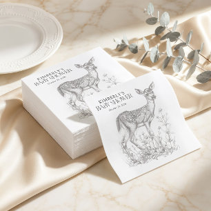 Antieke bosdieren Baby Shower Servet