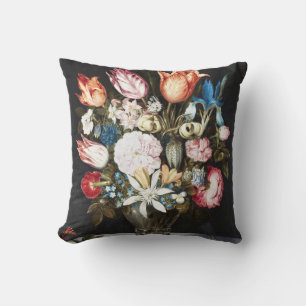 Antieke Bosschaert Hollandse Tulpen en Rozen Kunst Kussen