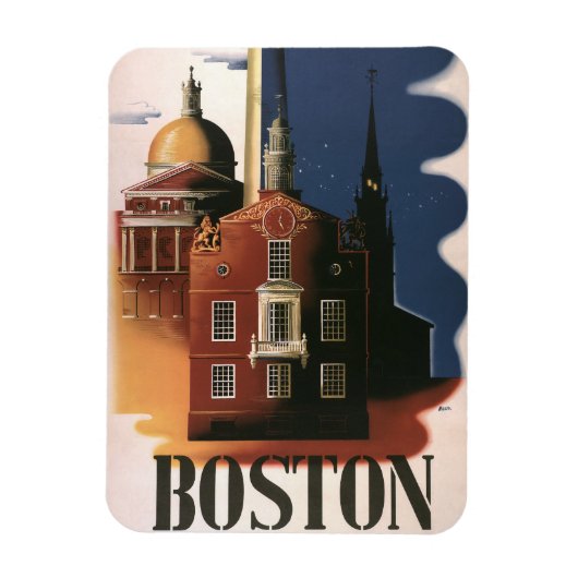 Antieke Boston, Massachusetts Paul Revere's rit Magneet (Verticaal)