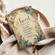 Antieke botanische art nouveau Sweet Sixteen