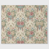 Antieke Botanische Bloemen Cadeaupapier (Vlak)