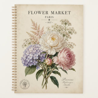 Antieke botanische bloemenmarktposter | Elegante F Planner