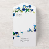 Antieke Botanische Bloemige All-in-One Trouw Uitno All In One Uitnodiging (Buitenkant)